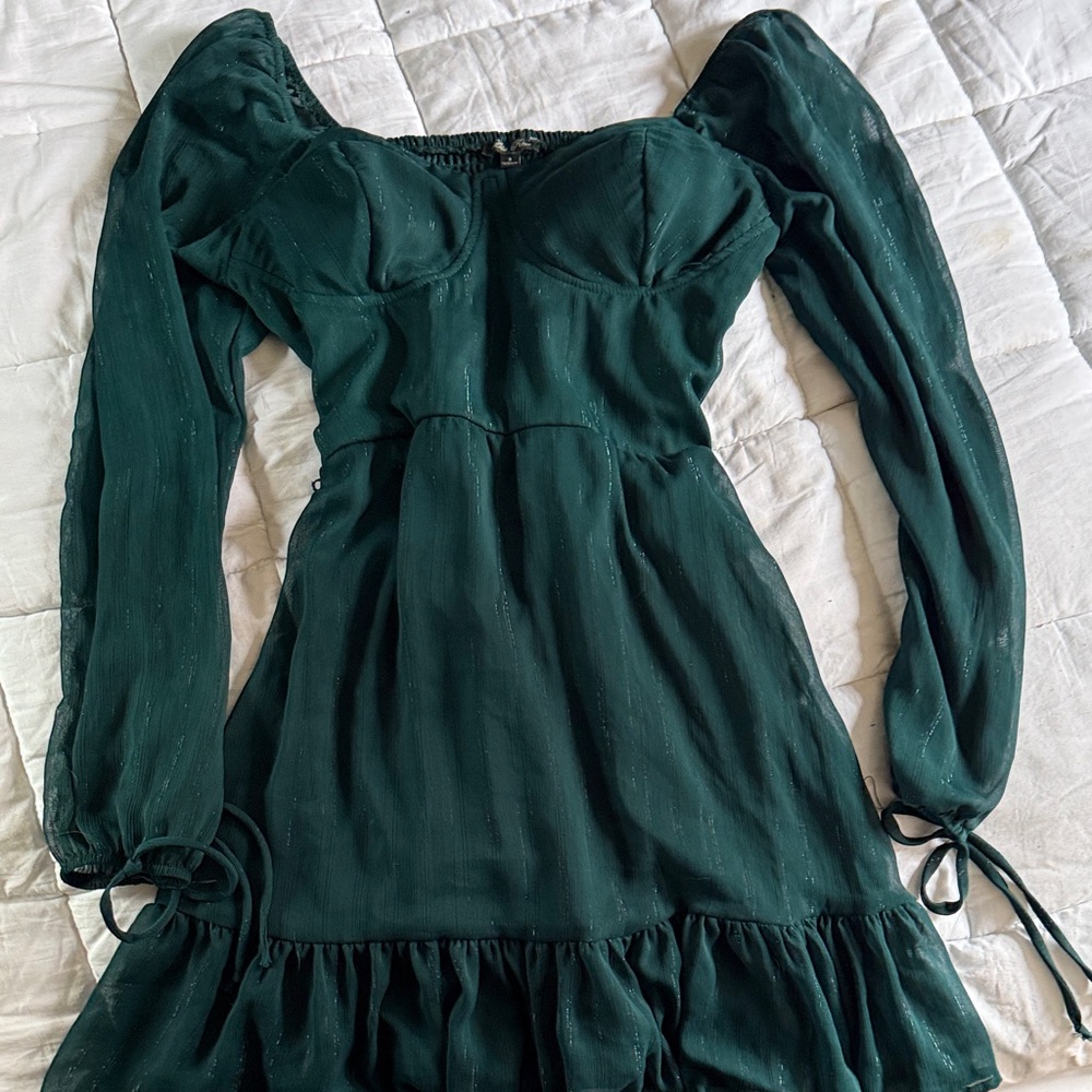 Lily Rose Emerald Long Sleeve Dress